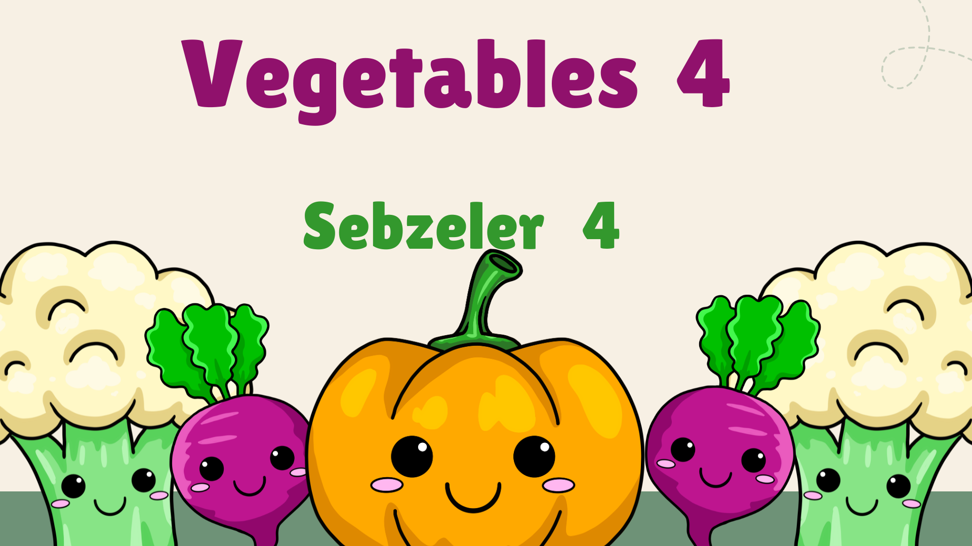 �ngilizce Sebzeler 4 Vegetables